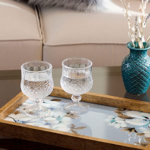 Georgia Glass Decorative Tray 22x37 cm Blue   
Декоративный поднос из стекла Georgia 22x37 см, синий