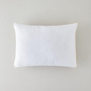 Air Plus Microfiber Pillow 50x70 cm White-Gold. Подушка Air Plus из микрофибры 50x70 см, белая – золотая