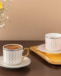 Набор кофейных чашек Rabecca New Bone China, розовый