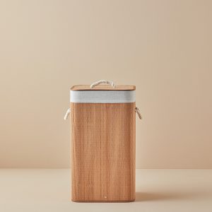 Gina Bamboo Laundry Basket 35x35x60 cm Light Brown     Корзина для белья Gina Bamboo 35x35x60 см, светло-коричневая