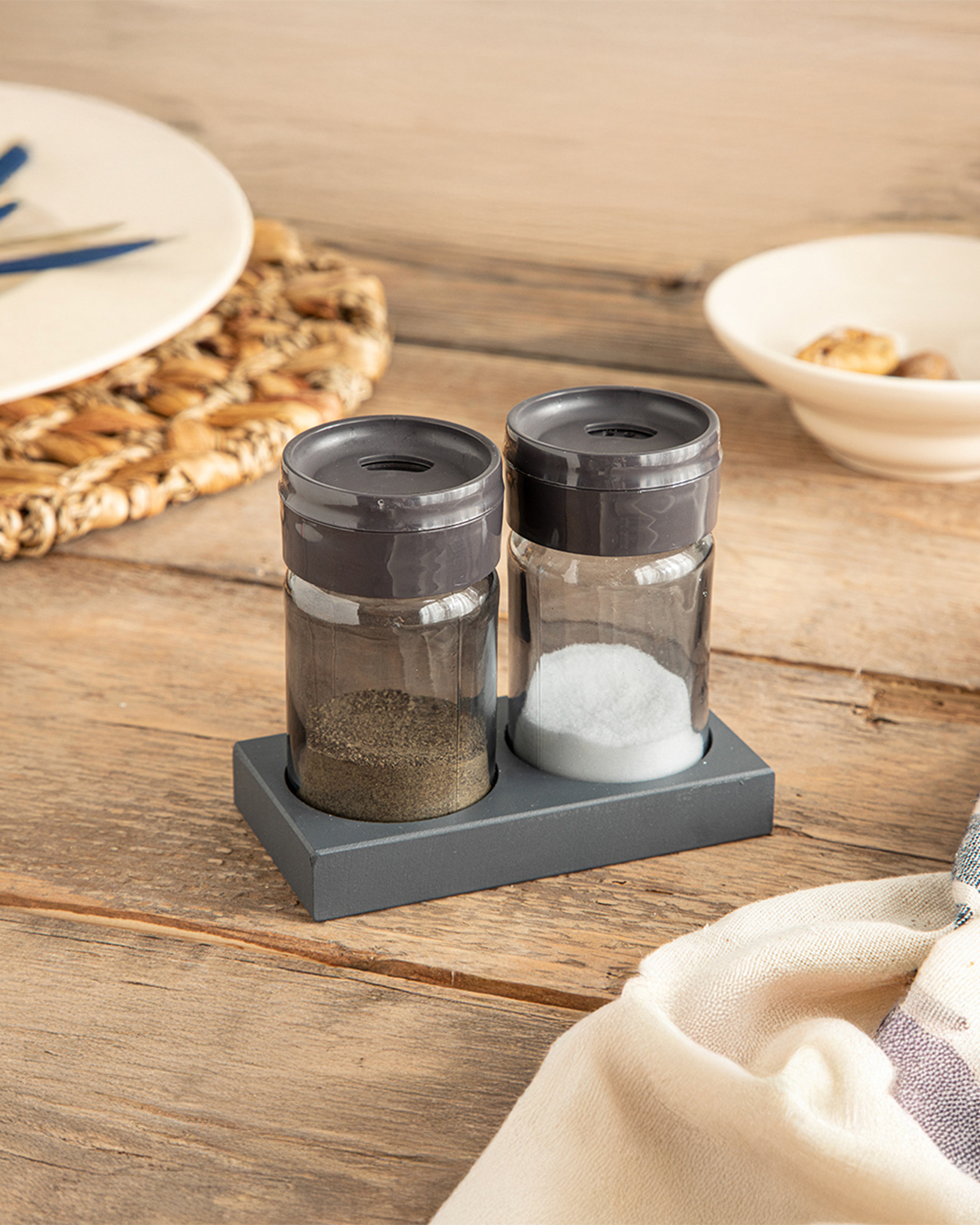 000000010036080001_1 Набор солонка и перечница Greta, 105 мл, антрацит