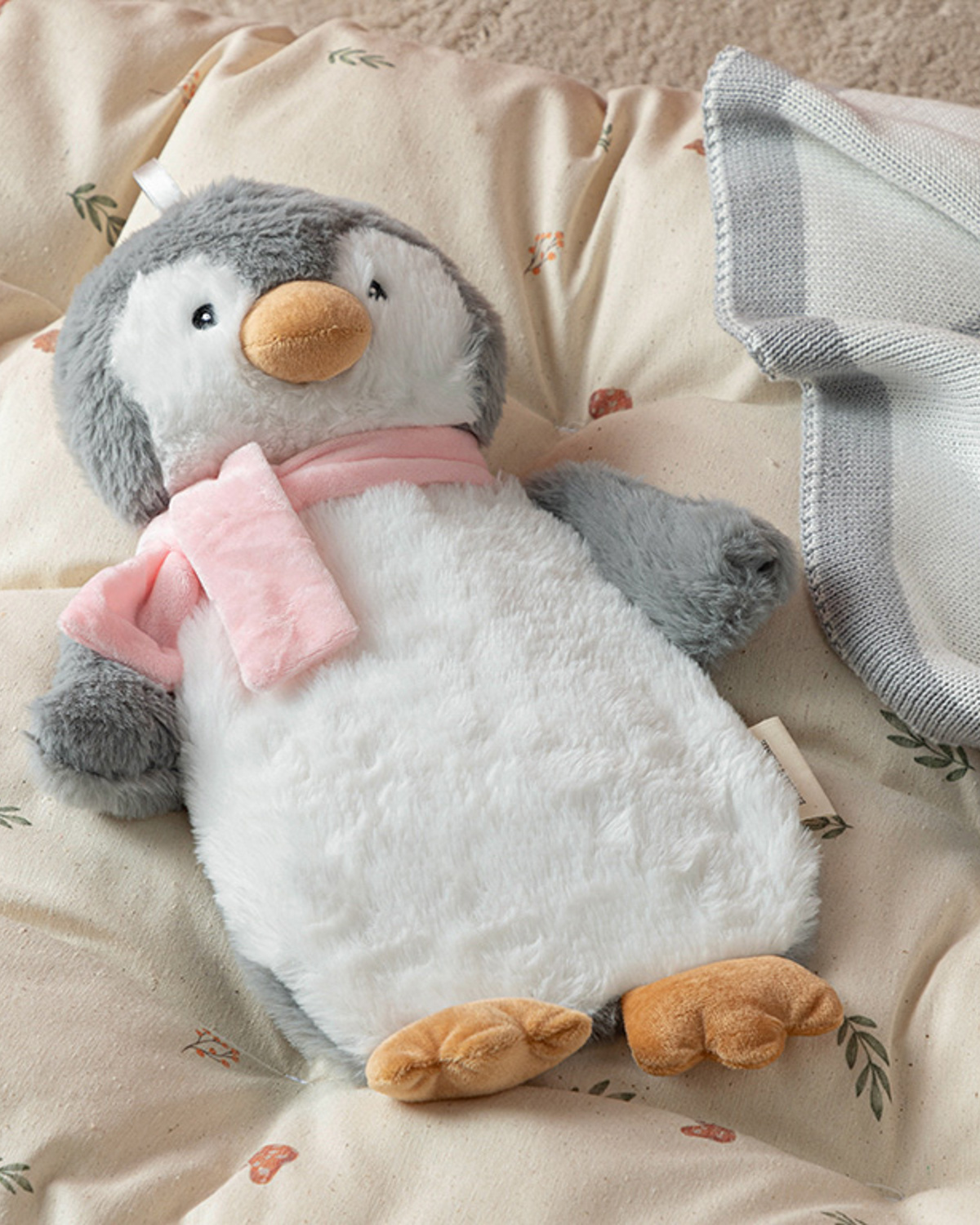 000000010037236001_1 Little Penguin Plush Hot Water Bottle 750 ml Ecru Плюшевая грелка «Маленький пингвин» 750 мл экрю