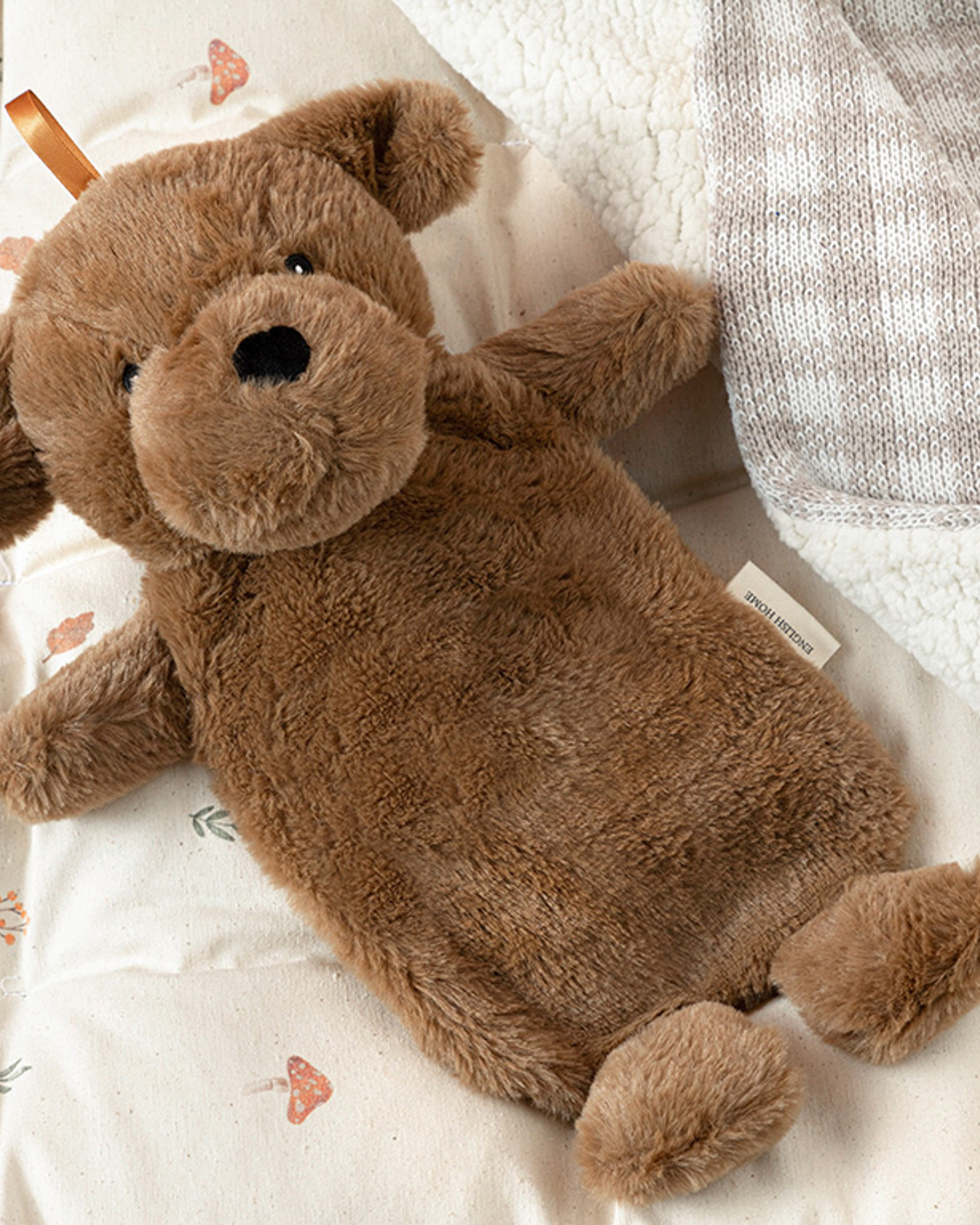 Cute Dogs Plush Hot Water Bottle 750 ml Brown.     Мягкая грелка "Милые собачки", 750 мл, коричневая