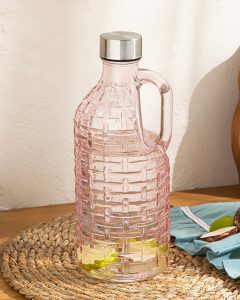 Стеклянная бутылка Micale 1000 мл, розовая