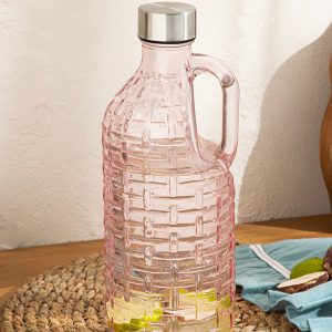Стеклянная бутылка Micale 1000 мл, розовая