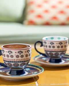 Набор кофейных чашек Exotic Artsy New Bone China