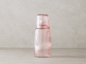 Стеклянный кувшин Botelya, 1100 мл, розовый