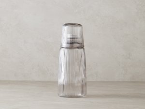 Кувшин прикроватный стеклянный Botelya 1100 мл, антрацит