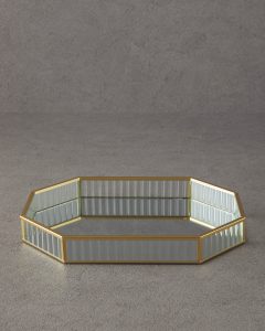 Роскошный стеклянный декоративный поднос 32x23 см