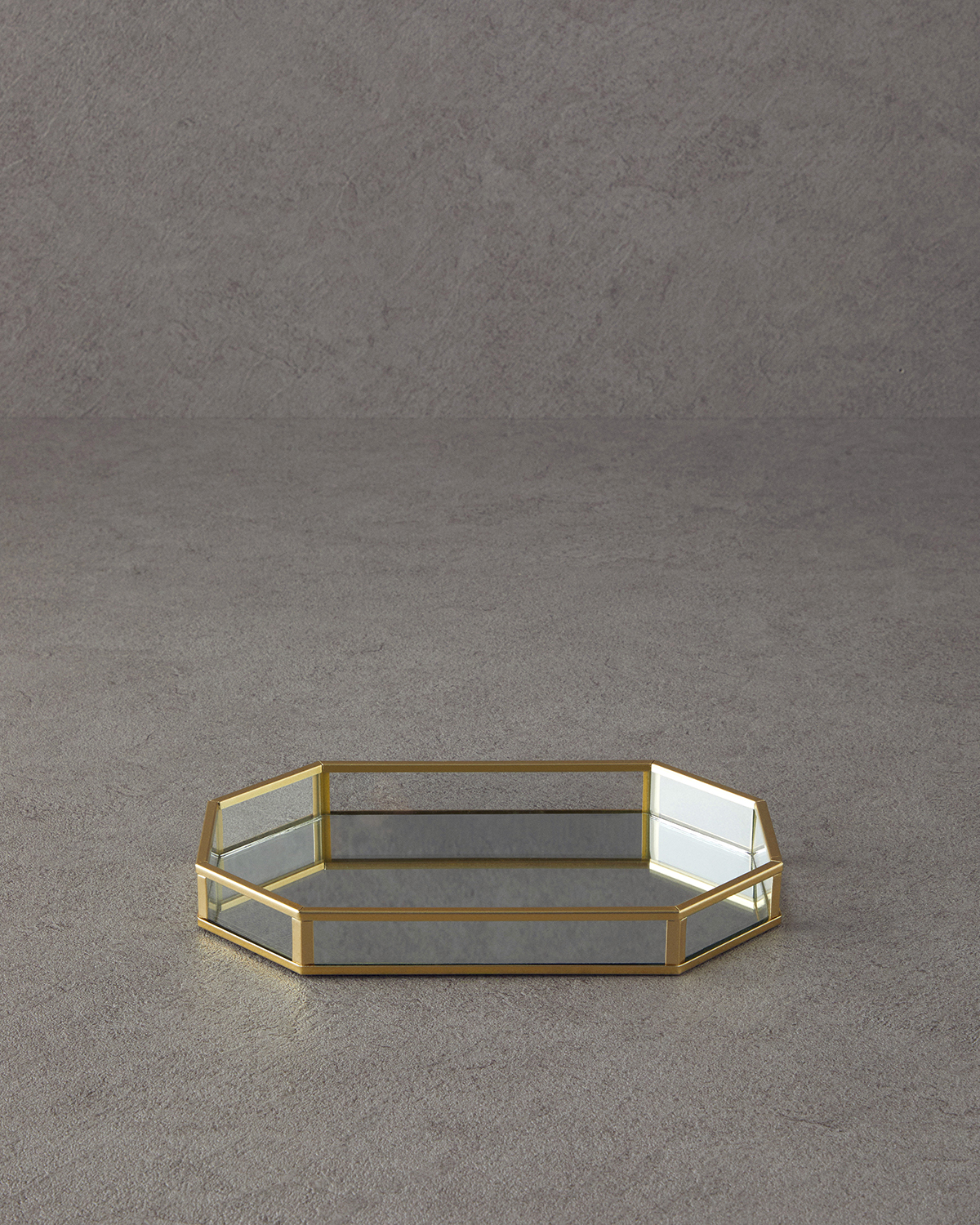 000000010042116004_1 Стеклянный декоративный поднос Deluxe, золотой