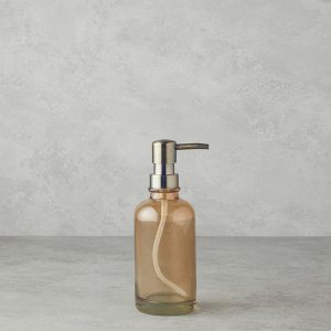 Rustic Bathroom Soap Dispenser 20 cm Amber