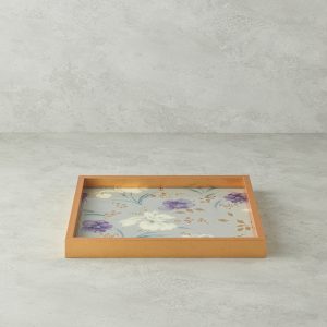 Almina Decorative Tray 33x33 cm Cream   Декоративный поднос Almina 33x33 см, кремовый