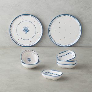 000000010043522001_1 Whisper Ceramic Breakfast Set 8 Pieces, 2 Servings Blue Керамический набор для завтрака Whisper из 8 предметов на 2 персоны, синий
