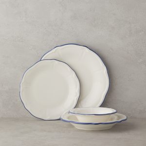 Blue Way Porcelain Table Set 24 Pieces, 6 Servings Blue