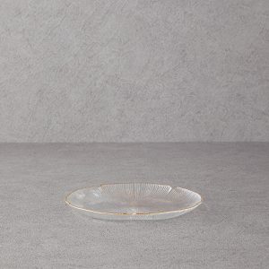 Siana Glass Cake Plate 21 cm Gold