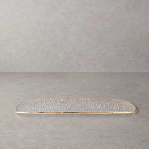 Myla Glass Rectangular Plate 47x17 cm Gold