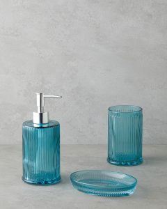 Набор для ванной Areka, 3 шт., синий