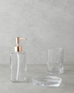 Комплект для ванной Berta из 3 предметов, прозрачный