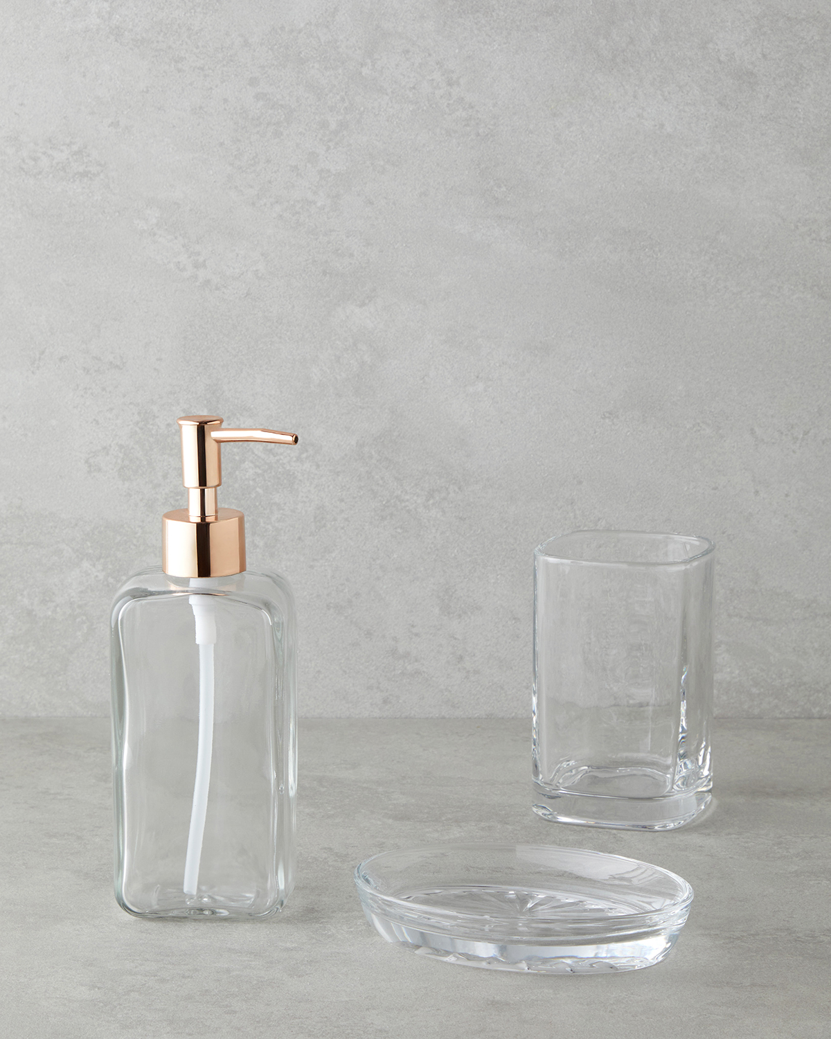 Berta 3 Pcs set Bath Set Transparent   Комплект для ванной Berta из 3 предметов, прозрачный