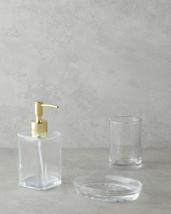 Комплект для ванной Braid из 3 предметов, прозрачный