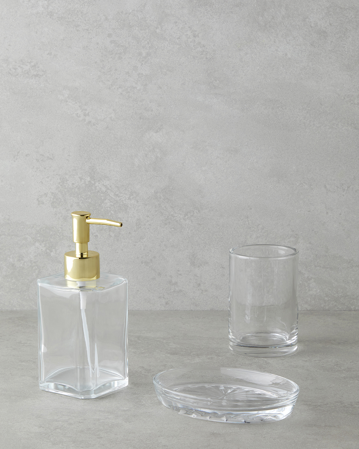 Braid 3 Pcs set Bath Set Transparent   Комплект для ванной Braid из 3 предметов, прозрачный