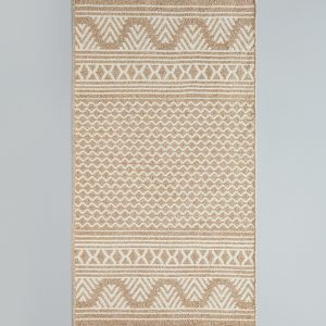 000000010045190001_1 Welle Woven Rug 80x150 cm Light Cream - Brown