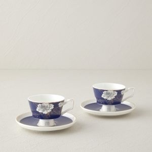 Evelina New Bone China 4 Pieces 2 Servings Coffee Cup Set 90 ml Navy Blue    Набор кофейных чашек Evelina New Bone China из 4 предметов на 2 персоны, 90 мл, темно-си