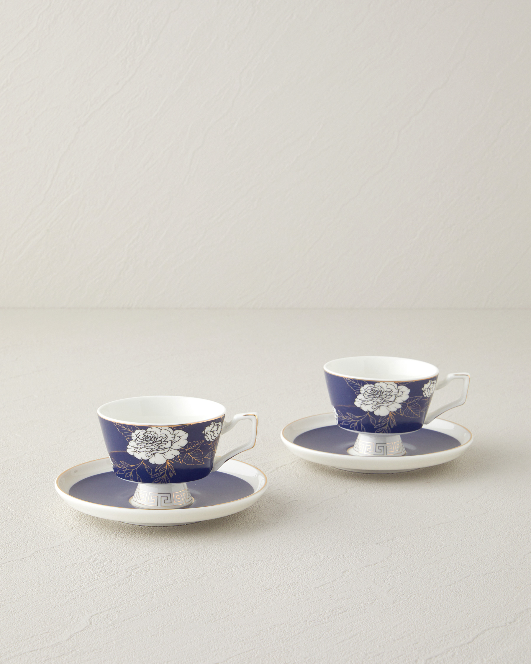 000000010045299001_1 Evelina New Bone China 4 Pieces 2 Servings Coffee Cup Set 90 ml Navy Blue Набор кофейных чашек Evelina New Bone China из 4 предметов на 2 персоны, 90 мл, темно-си