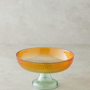 Arina Glass Bowl 16x13 cm Green - Orange