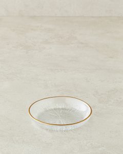 Стеклянная миска Petal Snack 12 см, золотая