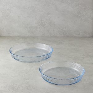 Bake&Serve Glass 2-piece Round Oven Dish 26-32 cm Transparent