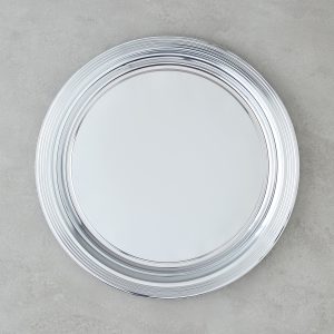 Glow Metal Tray 35 cm Silver   Поднос из светящегося металла, 35 см, серебристый