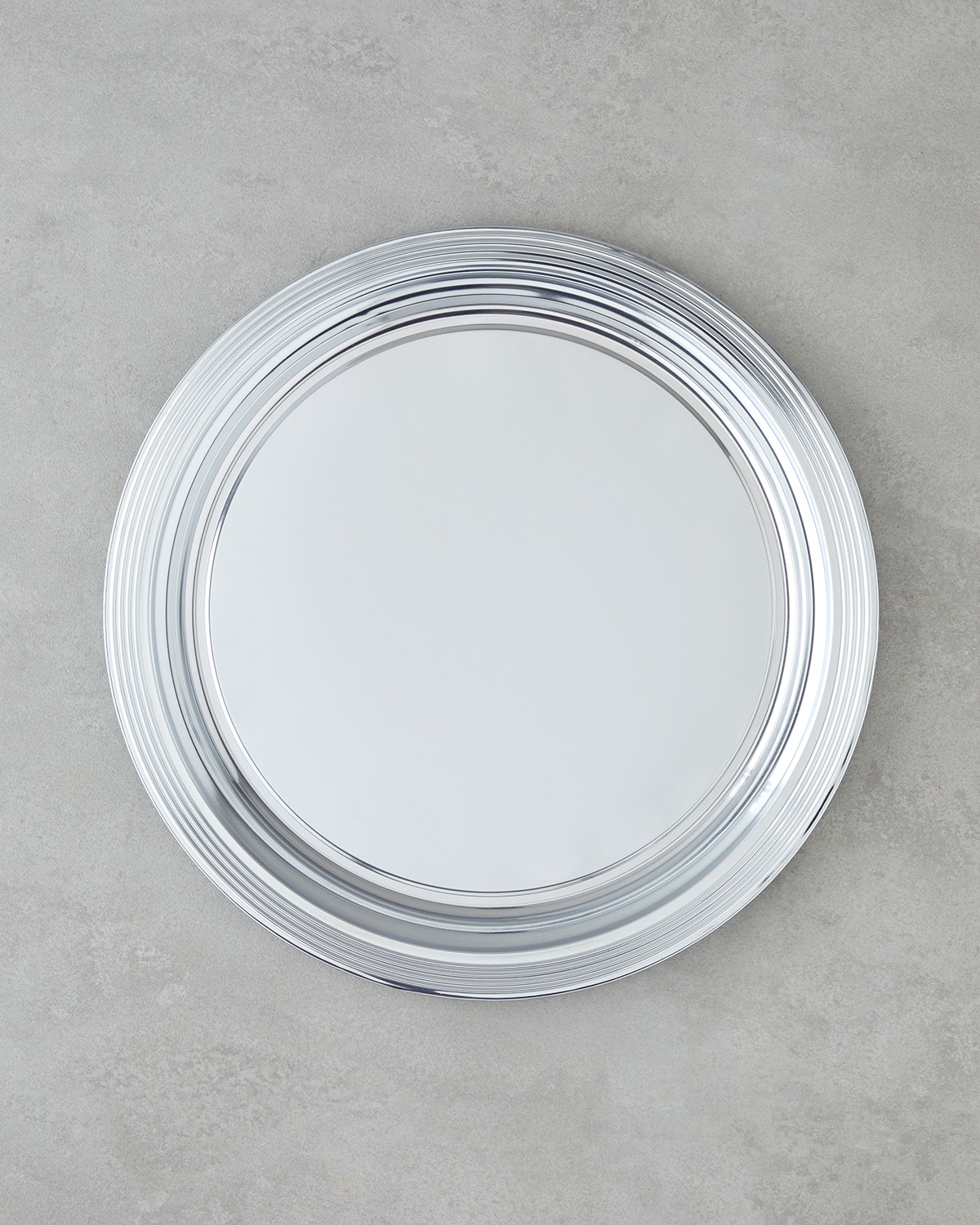 Glow Metal Tray 35 cm Silver   Поднос из светящегося металла, 35 см, серебристый