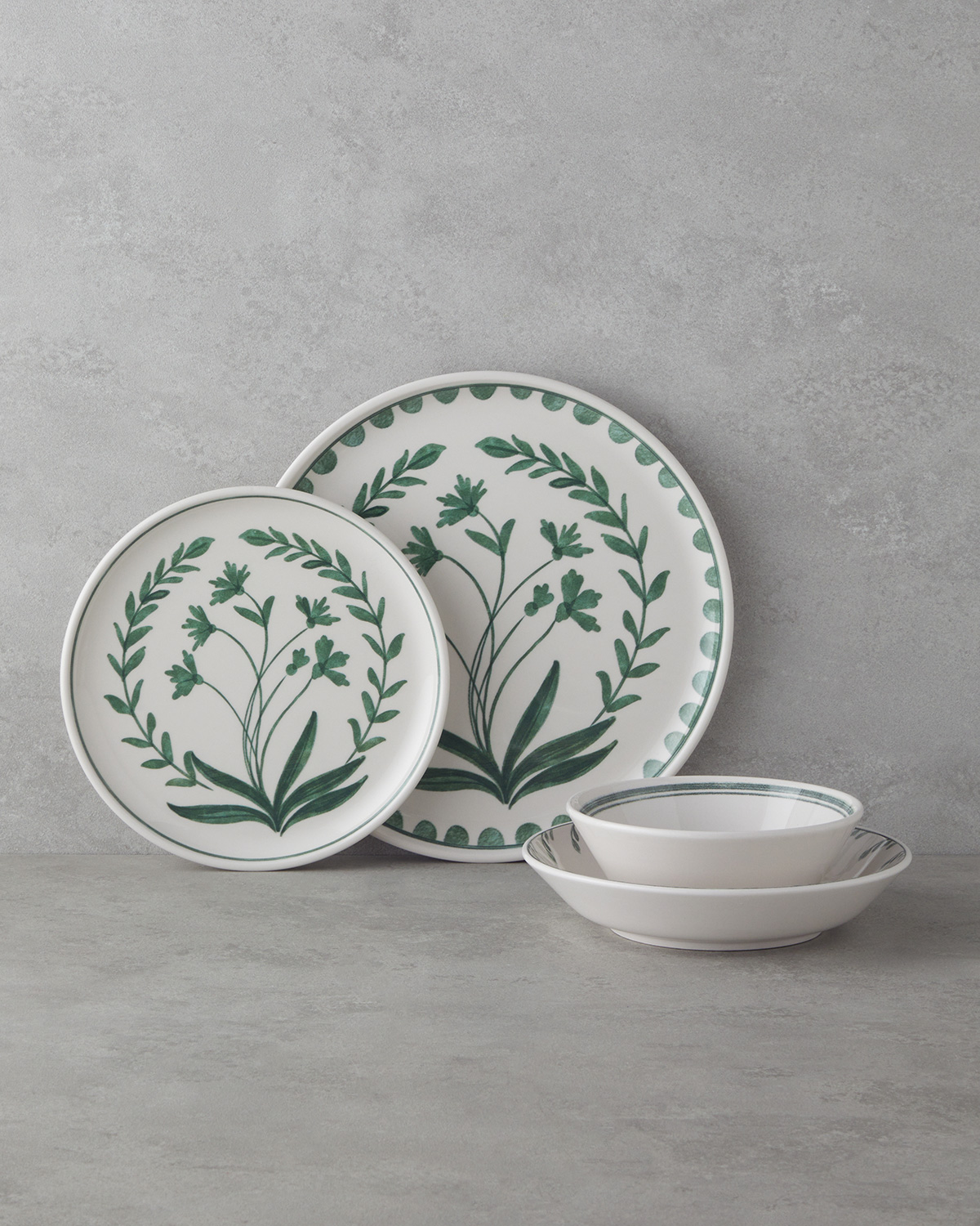 Mintopia Ceramic Table Set 24 Pieces, 6 Servings Colored