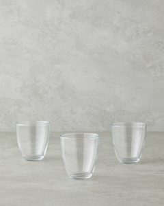 Стаканчики из флюсового стекла, 3 шт., 285 мл, прозрачные