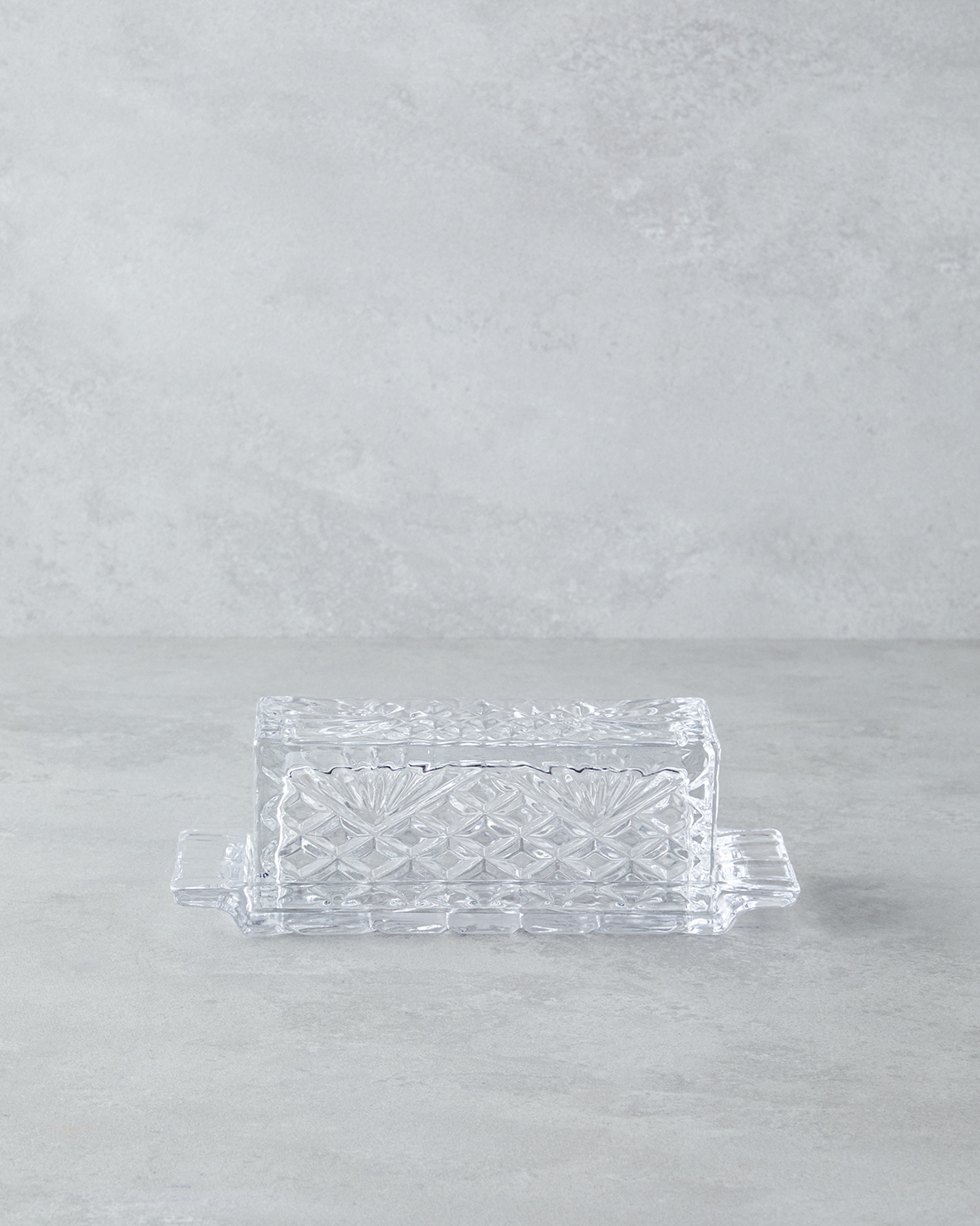 000000010046589001_1 Масленка Космическая стеклянная 21x8x7 см, прозрачная