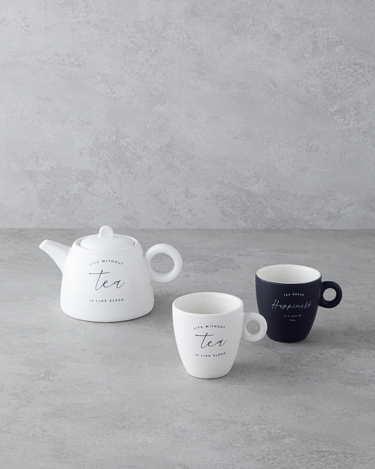 000000010046828001_1 Tea Time New Bone China Tea Pot Set 600 ml White Чайный набор Tea Time New из костяного фарфора, 600 мл, белый