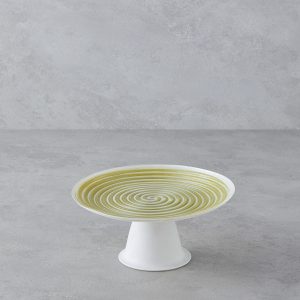 Подставка для торта Swirly Glass 21 см, зелёная