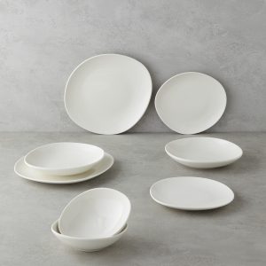 Shape Porcelain Table Set 8 Pieces, 2 Servings White   Фарфоровый сервиз Shape из 8 предметов на 2 персоны, белый