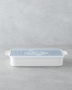 Набор для завтрака Artistic Garden, белый - тёмно-синий