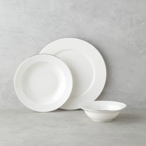 Parma Porcelain Table Set 12 Pieces, 4 Servings Silver    Сервиз столовый пармский фарфоровый 12 предметов на 4 персоны
