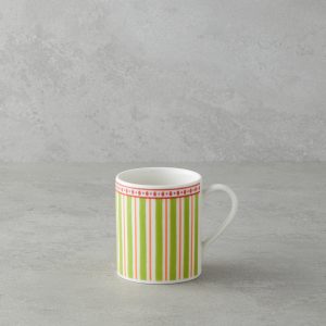 Elora Bone Porcelain Mug 290 ml Green - Orange-Pink   Кружка из костяного фарфора Elora, 290 мл, зелёно-оранжево-розовая
