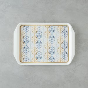 Golden Harmony PP Anti-slip Tray 39x30 cm Navy Blue – Gold   Поднос противоскользящий PP Golden Harmony 39x30 см