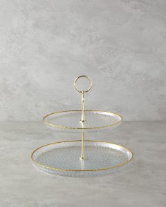 Подставка для печенья Golden Glow Glass