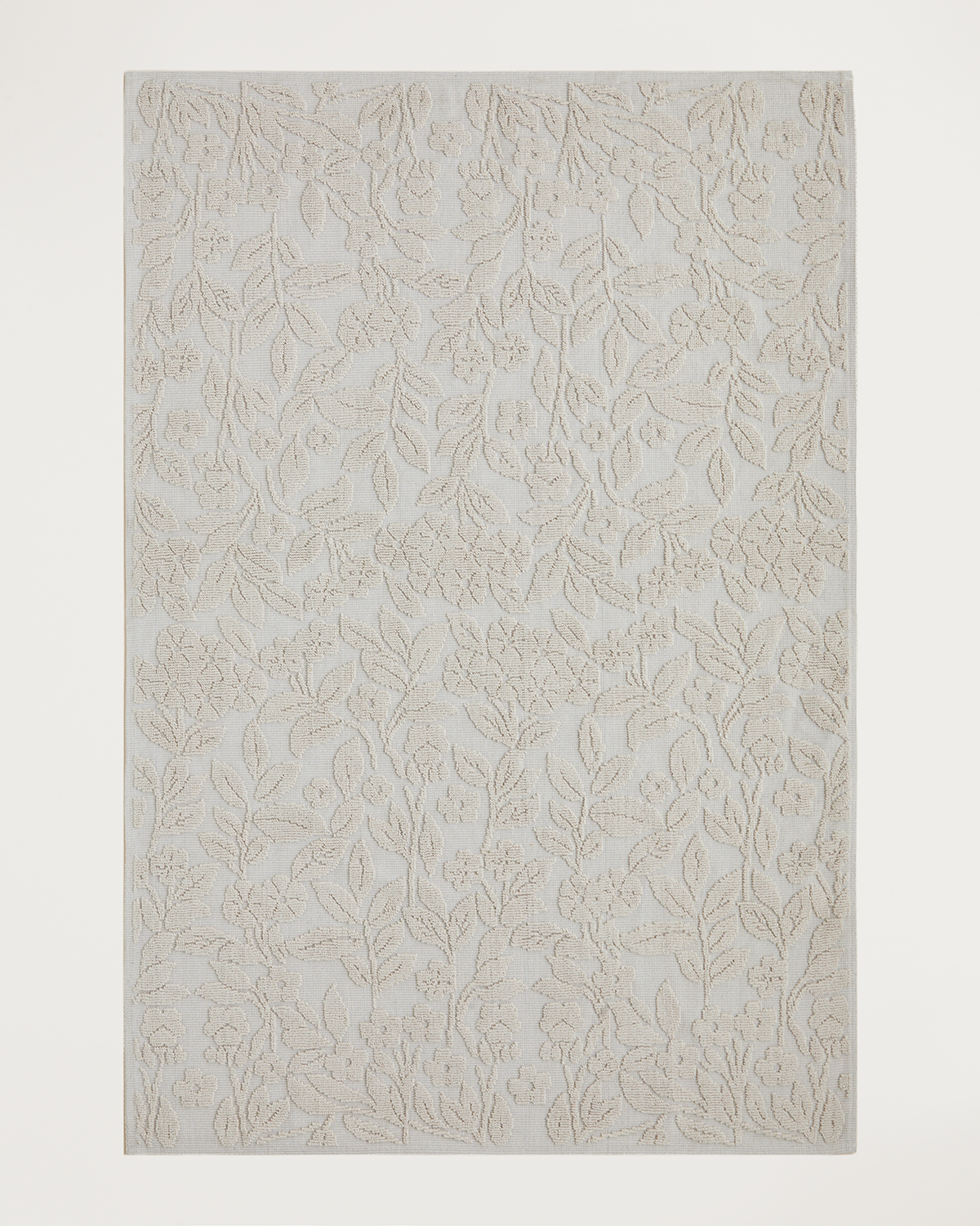 Floweret Cotton Boucle Rug 60x100 cm Cream