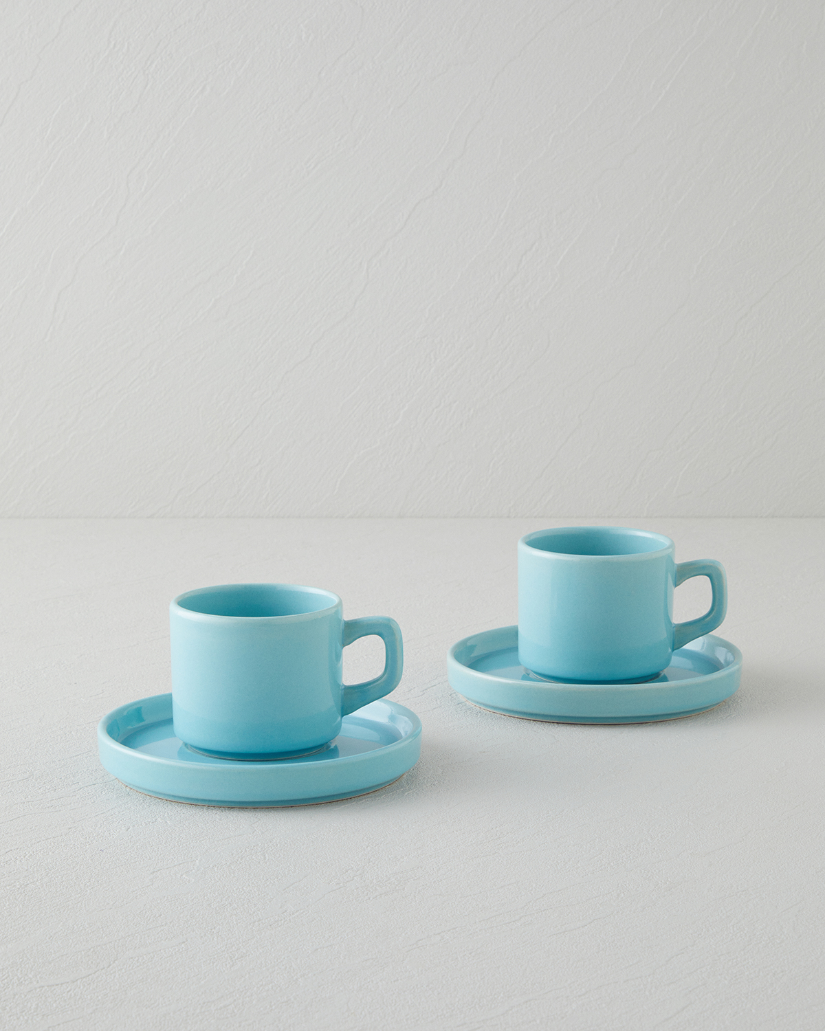 000000010048899002_1 Coastal Bliss Ceramic 4 Pieces 2 Servings Tea Cup Set 184 ml Light Blue Керамический набор из 4 чашек Coastal Bliss на 2 персоны, 184 мл, светло-голубой