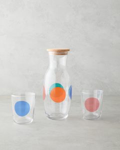 Набор из 3 стеклянных бутылок для воды Shinea, цветной