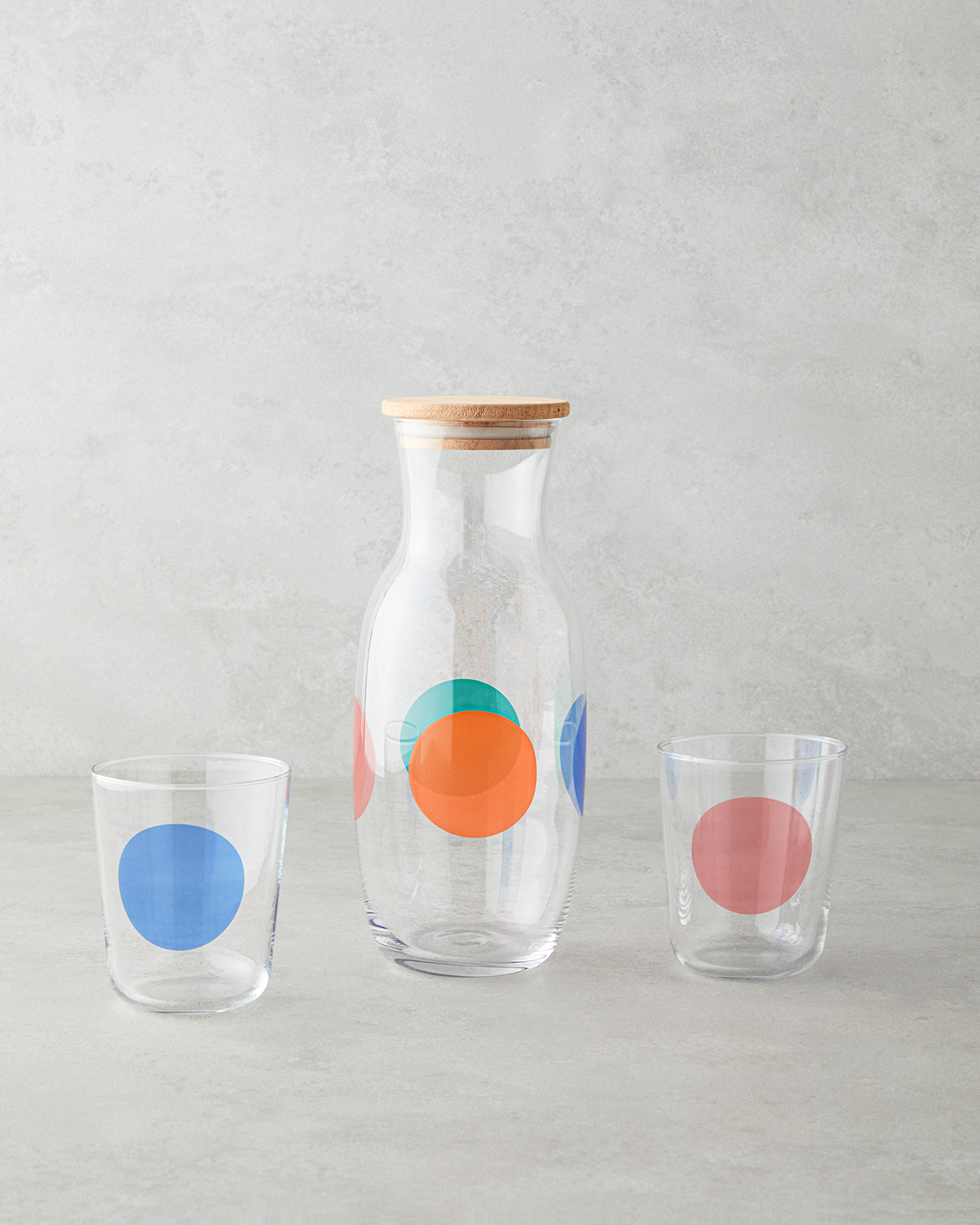 000000010049014001_1 Набор из 3 стеклянных бутылок для воды Shinea, цветной