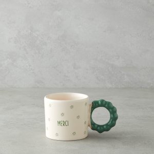 Merci Ceramic Mug 260 ml Green