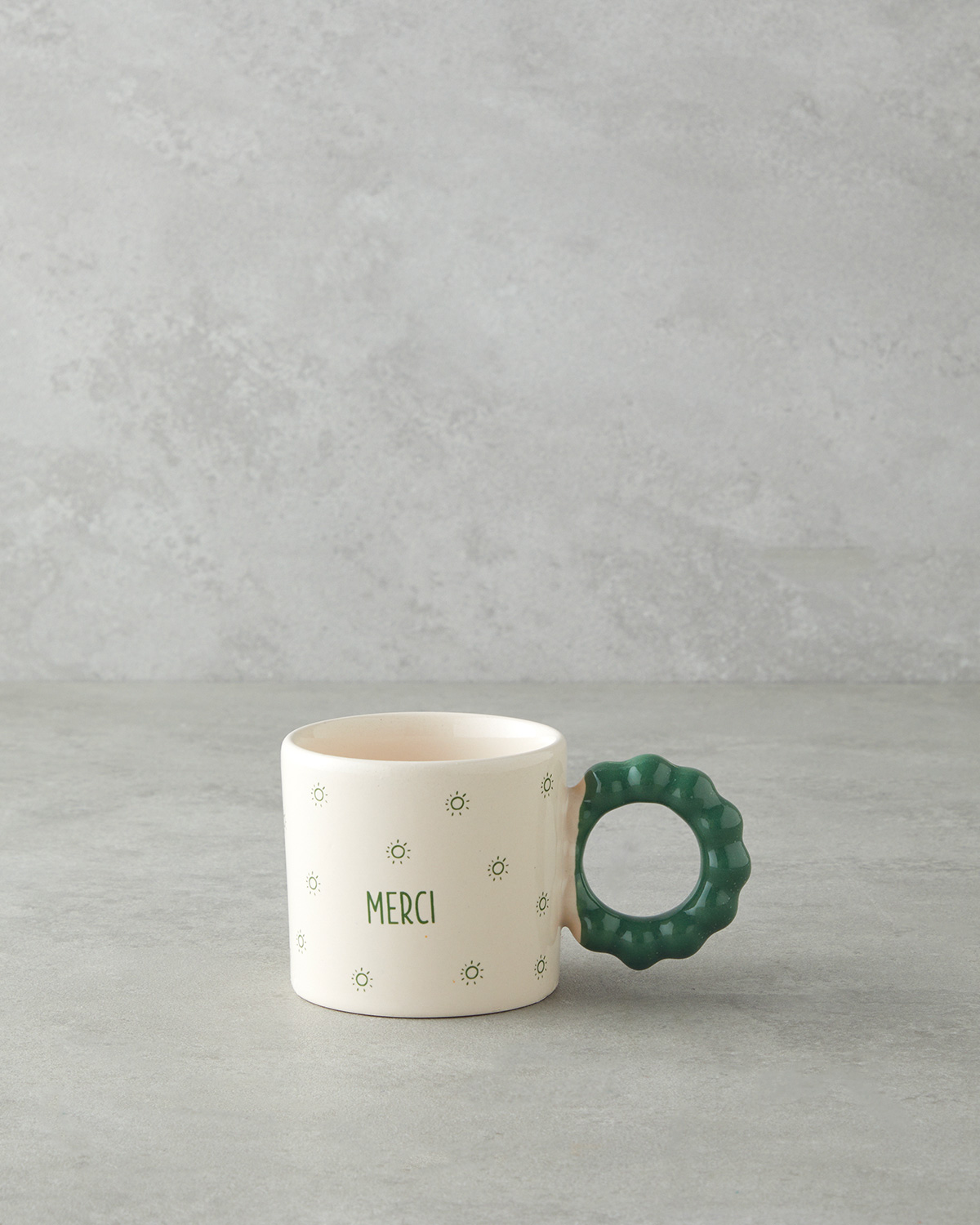 Merci Ceramic Mug 260 ml Green